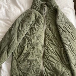 Army green quilted jacket